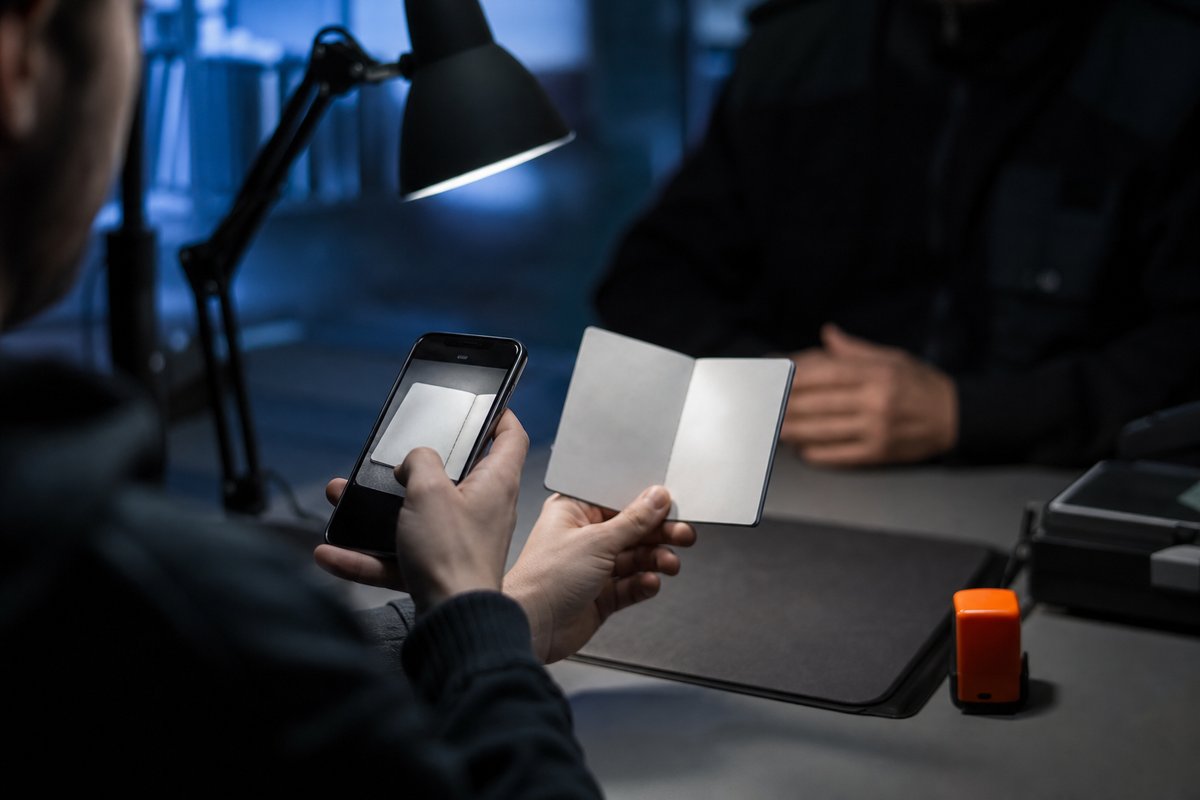 Ausweisdokument wird mit einer Smartphone-Kamera erfasst